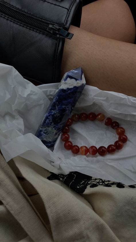 Sodalite Aesthetic, Carnelian Aesthetic, Jewlery Aesthetic, Bracelet Aesthetic, Crystal Aesthetic, Carnelian Bracelet, Carnelian Crystal, Aesthetic Vibes, New Town