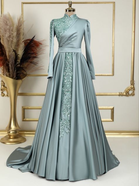 Modest Evening Dresses, Modest Prom Dress, Modest Evening Dress, Modest Prom, Amazing Dresses, Dresses Classy, Mint Dress, Elegant Dresses Classy, Prom Dresses Modest