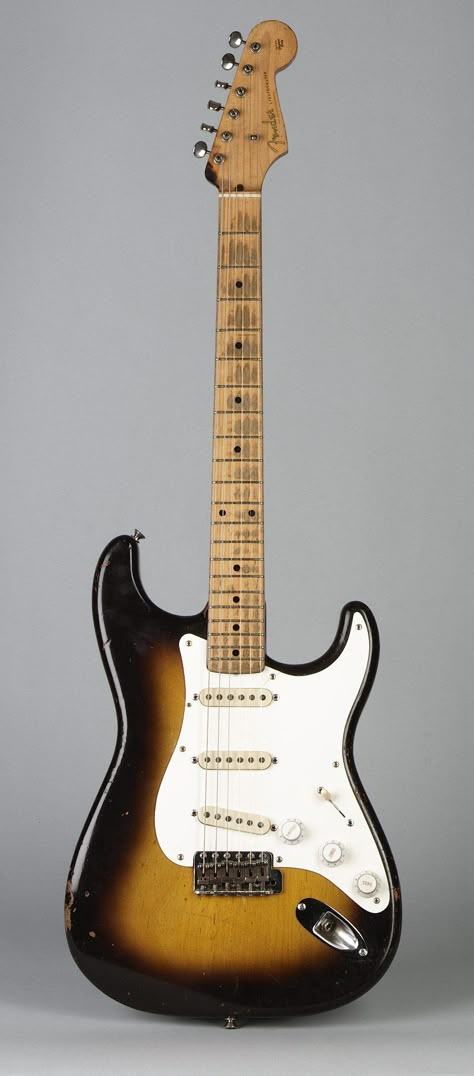 Eric Clapton's 1956 Fender Stratocaster "Brownie" – Ground Guitar Eric Clapton Guitar, Guitar Fender, Famous Guitars, Filmy Vintage, Fender Strat, Electric Guitar Design, Fender Electric Guitar, Stratocaster Guitar, Guitar Photos