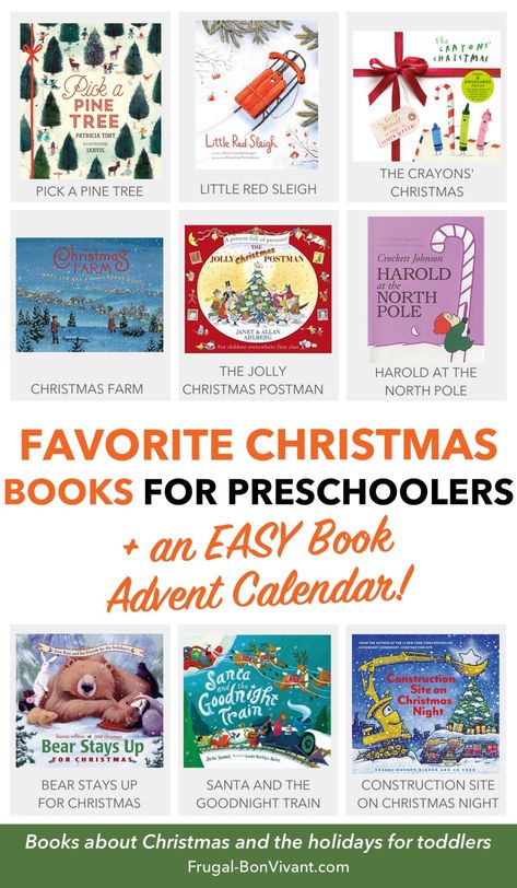 Toddler Christmas Books, Book Advent Calendar, Books For Preschoolers, Advent Calendar Ideas, Books Christmas, Christmas Advent Calendar Diy, Easy Books, Winter Books, Christmas Farm