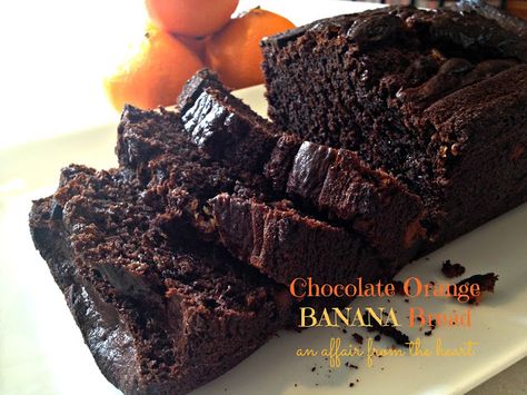 an affair from the heart: Chocolate Orange Banana Bread Orange Banana Bread, Bananas Recipe, Best Homemade Bread Recipe, Orange Bread, Heart Chocolate, Rock Recipes, Moist Banana Bread, The Best Recipes, Food Blogs