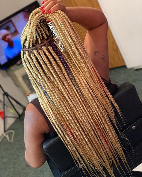 Locs Plaits, Plaits Box Braids, Braids Hair Tutorials, Box Braids Color, Havana Twists, Braids Color, Crochet Locs, Triangle Braids, Triangle Box Braids