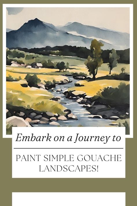 Join Visual Mind in an artistic journey as you discover the enchanting world of "Learn to Paint these Simple Gouache Landscape Illustrations." This video tutorial is tailor-made for beginners, ensuring that every step is explained with utmost clarity and ease. If you have a passion for gouache landscape paintings, this tutorial is a treasure trove of inspiration waiting for you! Dive into the creative process, learning new painting techniques that will bring these beautiful... Gouache Landscape Tutorial, Gouache Tutorial Step By Step, Guache Landscape, Gouache Artists, Gouache Techniques, Simple Gouache, Gouache Art For Beginners, Gouache Landscape Painting, Gouache Painting Techniques