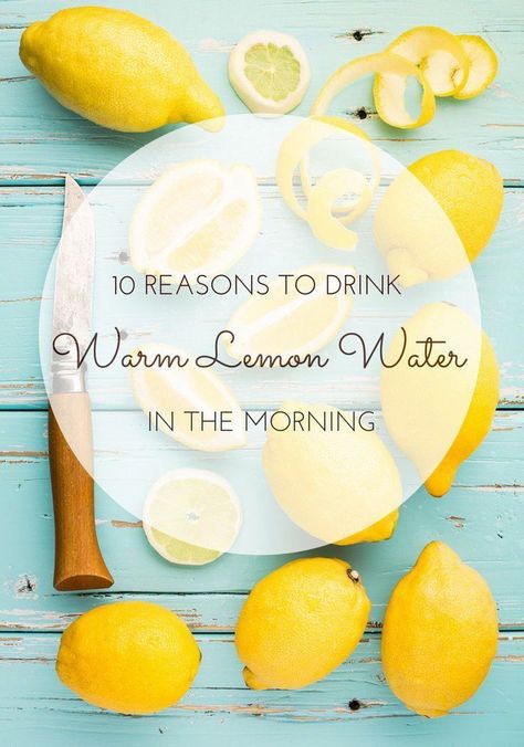 Learn the health benefits of drinking warm lemon water every morning to improve  diet, skin, energy, and other quality of life aspects. Post also includes hundreds of helpful comments and testimonials. Lemon Water Recipe, Drinking Warm Lemon Water, Lemon Water In The Morning, Tomato Nutrition, Warm Lemon Water, Drinking Lemon Water, Water In The Morning, Matcha Benefits, Coconut Health Benefits