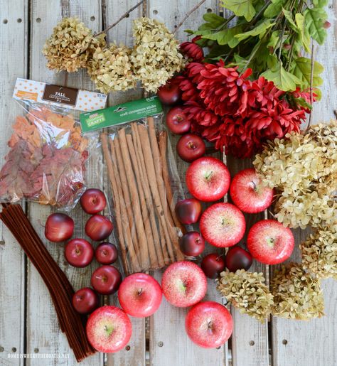 Apple Wreath Diy, Pumpkin Wreath Diy, Elegant Fall Wreaths, Apple Wreath, Diy Apple, Easy Fall Wreaths, Apple Spice, Apple Decorations, Christmas Ornament Wreath