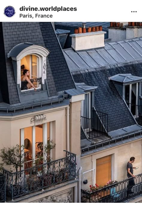 Paris Rooftops, Parisian Life, Paris Aesthetic, Living In Paris, Paris Apartments, The Balcony, Dream Apartment, An Apartment, City Aesthetic