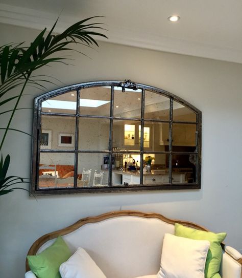 Window Mirrors, Mirror Window, Triangle Window, Arched Window Mirror, Fake Window, Irish Houses, Hallway Mirror, Garden Mirrors, Window Mirror