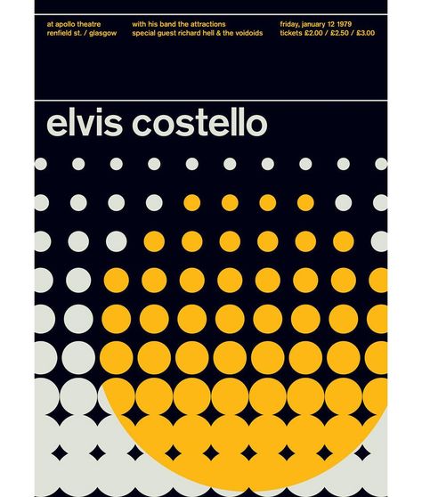 Elvis Costello by Swissted aka Mike Joyce . . #postersoftheworld #posterdesign #poster #posters #graphicdesigner #graphicdesign #design… Swiss Modernism, Music Graphic Design, Punk Posters, Mike Joyce, Quilt Techniques, Concert Poster Design, 90s Rock, Punk Poster, Elvis Costello