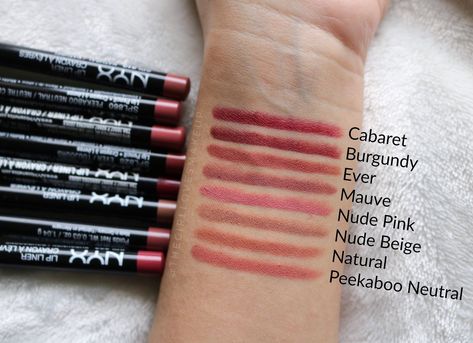 Nyx Lingerie Swatches, Nyx Lip Liner Swatches, Nyx Soft Matte Lip Cream Swatches, Nyx Cosmetics Lipstick, Nyx Lip Cream, Nyx Eyeshadow Palette, Nyx Slim Lip Pencil, Nyx Eyeliner, Nyx Lip Liner