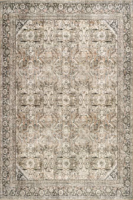 Hillsboro Rebekah Vintage Medallion Dark Beige Rug Nyc Apartment Inspo, Rug Drawing, Colonial Chic, Chic Modern Farmhouse, Neutral Rug Living Room, California Ranch, Rug Dark, Moroccan Boho, Beige Living Rooms