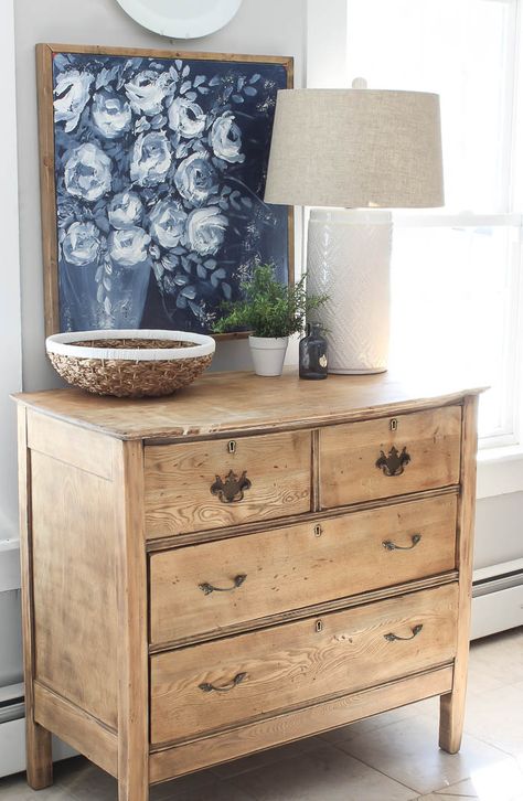 New Antique Dresser in the Kitchen - Rooms For Rent blog Dresser By Front Door, Farm House Furniture, Antique Commode, Farmhouse Antiques, Antique Diy, Gorgeous Farmhouse, Casa Country, Interior Vintage, Diy Dresser