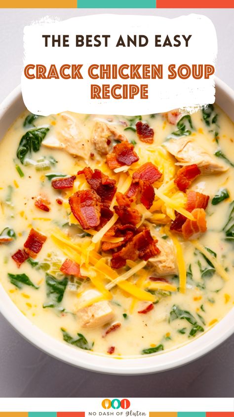 Creamy Chicken Bacon Soup, Soup Recipes Instant Pot Chicken, Crock Pot Chicken Recipes Soup, Quick Rotisserie Chicken Soup, Chicken Soup Recipes Dairy Free, Cracked Chicken Soup Recipes, Soups That Have Chicken, Soup Recipes With Buttermilk, Chicken And Bacon Soup Recipes