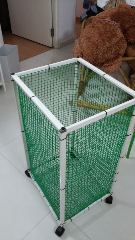 Rolling Laundry Cart, Ikea Crates, Laundry Basket Holder, Diy Laundry Basket, Lack Table, Laundry Cart, Laundry Bin, Bathroom Bin, Ikea Hackers