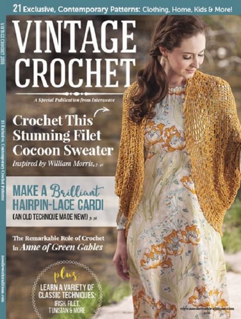 Interweave Crochet, Cocoon Sweater, Bikinis Crochet, Hairpin Lace, Crochet Knit Stitches, Crochet Vintage, Crochet Winter, Crochet Magazine, Knitting Magazine