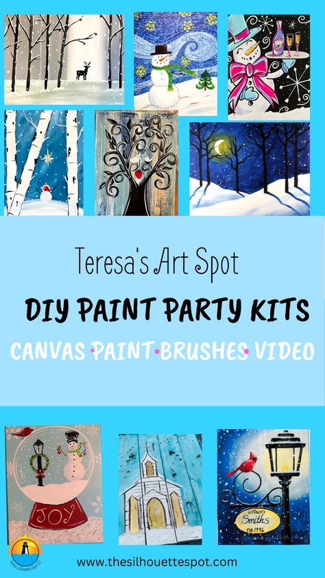 At Home Paint Night, Easy Sip And Paint Ideas, Paint Party Ideas For Adults, Sip And Paint Ideas For Beginners, Ladies Night Party Themes, Diy Paint Night, Paint Night At Home, Journal Photos, Diy Paint Party