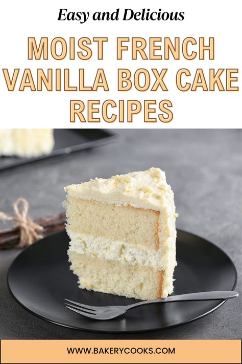 French Vanilla Box Cake recipes are a convenient way to create a delicious dessert. Start with a boxed mix, then enhance it by adding vanilla extract, almond extract, or buttermilk for richer flavor. Bake as directed, and consider frosting with buttercream or whipped cream. Top with fresh fruit or chocolate for an extra touch! French Vanilla Dump Cake, French Vanilla Box Cake Mix Recipes, Recipes With French Vanilla Cake Mix Boxes, Vanilla Box Cake Recipes, French Vanilla Cake Mix Recipes Boxed, Boxed Vanilla Cake Mix Recipes, French Vanilla Cake Mix Recipes, French Vanilla Cake Recipe, Vanilla Cake Mix Recipes