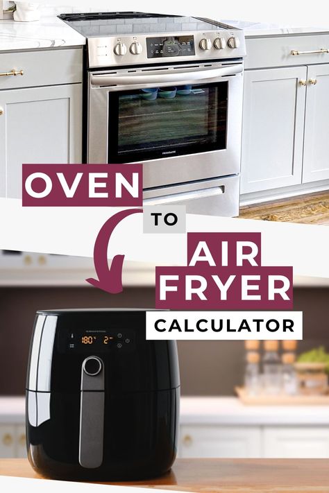 Use this Easy Oven To Air Fryer Conversion Calculator to help you convert your favorite oven recipes to work in the air fryer. The calculator includes both temperature and time conversion. Whether you have to convert a recipe in Fahrenheit or Celsius, this Air Fryer Calculator will work with both. General Tso's Chicken Recipe, Small Air Fryer, Bbq Chicken Thighs, Cooks Air Fryer, Teriyaki Salmon, Best Air Fryers, Conventional Oven, Easy Oven, Air Fried Chicken