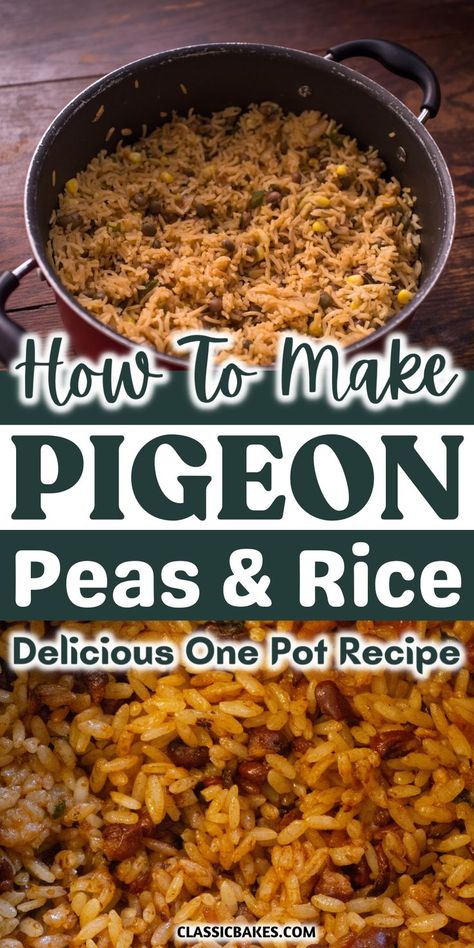 Trinidad Rice And Peas, Pea And Rice Recipe, Spanish Rice With Pigeon Peas Recipe, Pigeon Peas And Rice Jamaican, Red Peas And Rice Recipe, Jamaican Peas And Rice Coconut Milk, Dominican Rice And Pigeon Peas, Pigeon Peas And Rice Caribbean, Peas And Rice Caribbean