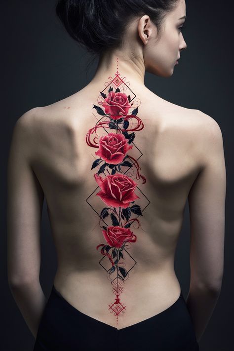 Discover the beauty of spine tattoos for women that blend elegance and meaning. The unique combination of red and black creates striking designs that reflect spirituality and individuality. From delicate floral motifs to fierce snakes and butterflies, each tattoo tells a story. Explore artistic expressions, including simple yet impactful quotes and Christian symbols like crosses. Find inspiration for your next meaningful tattoo that celebrates your journey. Unique Spine Tattoos For Women, Unique Spine Tattoos, Impactful Quotes, Meaningful Symbols, Meaningful Tattoo, Spine Tattoos For Women, Spine Tattoo, Christian Symbols, Spine Tattoos