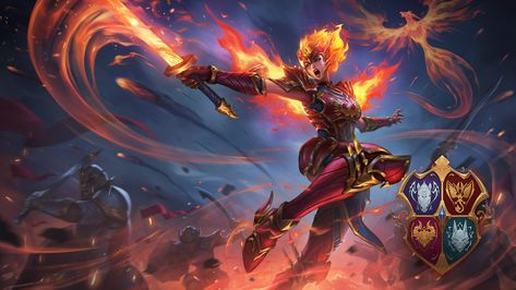 Smite Amaterasu, Mythological Gods, Splash Art, Desktop Wallpapers, Hd Wallpapers, League Of Legends, Digital Painting, New World, Phoenix