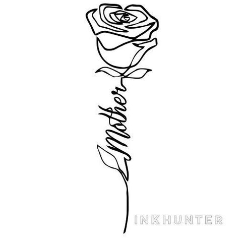 Mothers Day Tattoo, Mother's Day Sketch, Raiders Tattoos, Mothers Day Drawings, Butterfly Tattoo Stencil, Cool Tattoo Drawings, Mother Tattoos, Tattoo Stencil, Flower Names