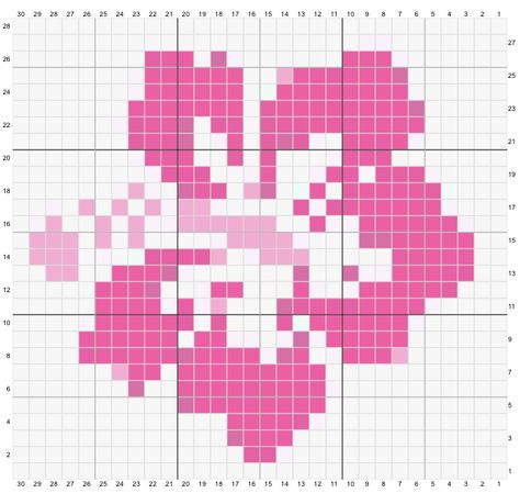 Hibiscus Pixel Grid, Pixel Art Hibiscus, Hibiscus Flower Pixel Art, Pixel Hibiscus, Flower Pixel Grid, Pixel Grid Design, Pixel Grids Crochet, Crochet Pixel Pattern Small Easy, Flower Grid Pattern