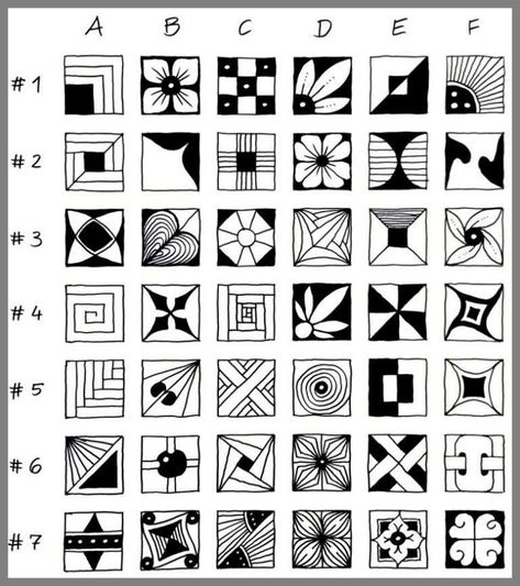 Drawn Patterns Doodles, Reticula And Fragments Zentangle, Zentangle Fragments And Reticula, Pattern Doodles Simple, Zen Tangle Patterns Easy Step By Step, Doodle Patterns Simple, Zentangle Fragments, Zen Tangle Patterns, Easy Patterns To Draw