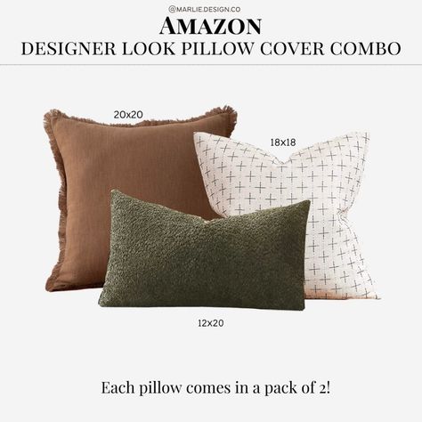 Pillow Combos, Throw Pillows Living Room, Bantal Sofa, Home Inspo, Master Bedrooms Decor, Living Room Inspo, New Living Room, Living Room Inspiration, Home Decor Bedroom