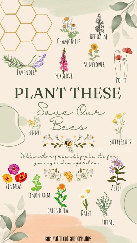 Plants To Attract Bees, Witchy Forest, Witchy Garden, Cottagecore Garden, Bee Friendly Garden, Butterflies Flowers, Attract Pollinators, Pollinator Garden, Home Vegetable Garden