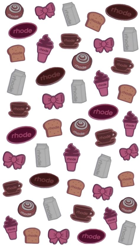 #rhode #stickers #haileybieber #rhodeskin #espresso #ribbon #toast #raspberryjelly #liptreatment Cute Wallpapers For Ipad, Cute Crafts, Rhodes, Cute Wallpapers, Espresso, Toast, Ribbon, Clip Art, Wall