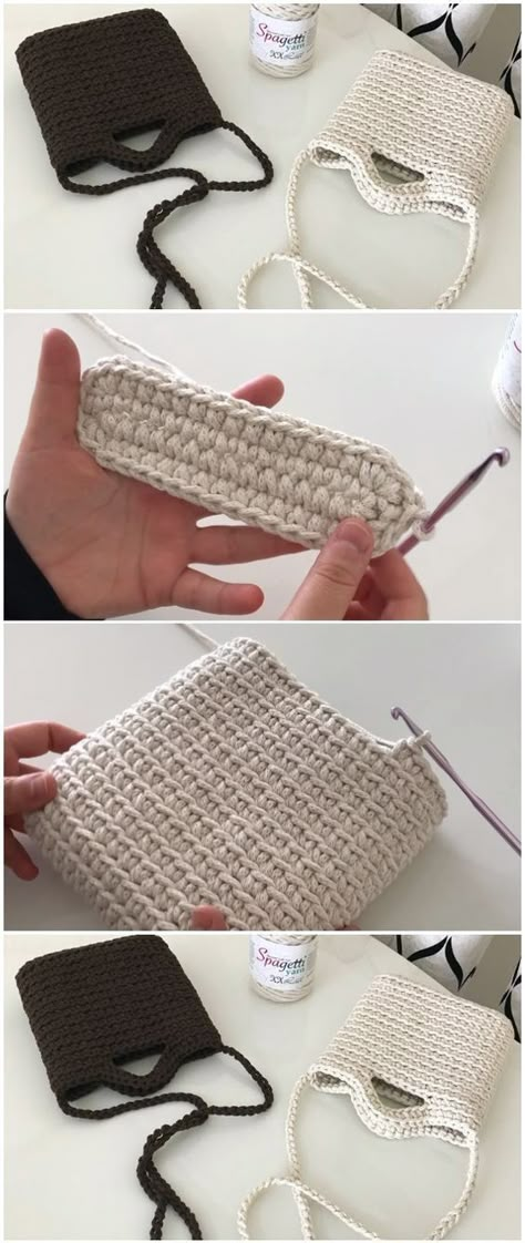 Pola Macrame, Tote Crochet, Crochet Beautiful, Free Crochet Bag, Confection Au Crochet, Crochet Bag Tutorials, Crochet Bag Pattern Free, Mode Crochet, Bag Pattern Free