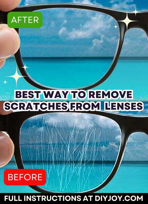 How To Remove Scratches From Eye Glasses, How To Remove Scratches From Glasses, Fix Scratched Glasses, Cleaning Eye Glasses, Scratched Glasses, Glasses Cleaner, Eyeglass Cleaner, Homemade Cleaners, Diy Crafts Life Hacks