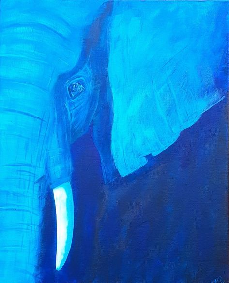 Blue elephant Elephant Aesthetic Art, Elephant Aesthetic, Blue Elephant, Blue Elephants, Blue Aesthetic, Cute Photos, Aesthetic Art, Animal Crossing, Elephant