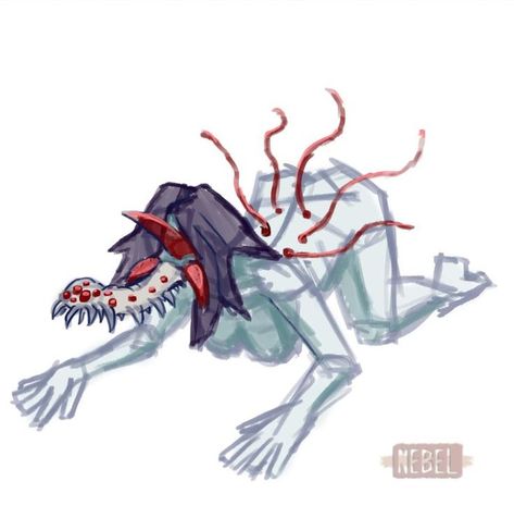 October 2021 Day 12: Parasite Parasite Monster, Parasite Aesthetic, Parasite Oc, Parasite Drawing, Parasite Art, Drawing Help, Sketchbook Art, Sketchbook Art Inspiration, Creature Art