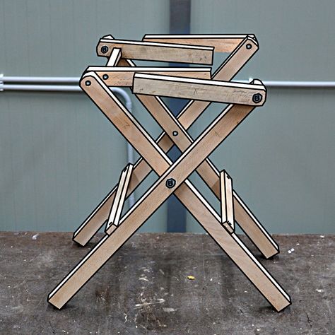 DIY & Crafts - DIY Flexible Wooden Foldable Chair Collapsible Furniture, Chair Diy, Foldable Chair, Montessori Diy, Foldable Furniture, Foldable Chairs, Bus Conversion, Street Furniture, Diy Chair