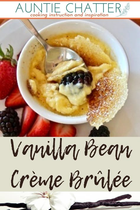 Vanilla Creme Brulee, Creme Brulee Recipe Vanilla Bean, Vanilla Bean Dessert Recipes, Vanilla Bean Creme Brulee, Best Creme Brulee, Brulee Desserts, Best Creme Brulee Recipe, Vanilla Bean Custard, Vanilla Bean Recipes