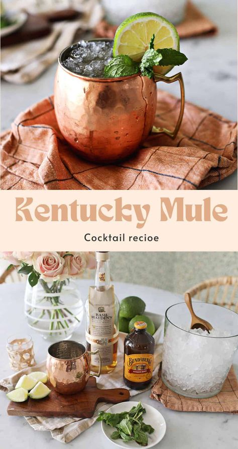 Kentucky Mule Cocktail - A Beautiful Mess Cocktail Engagement Party, Kentucky Mule, Mule Cocktail, Cocktails To Try, Best Bourbons, Bourbon Cocktails, A Beautiful Mess, Mixed Drinks Recipes, Easy Drinks