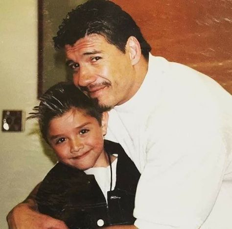 Look at how young Dominik Mysterio was Eddie Guerrero And Rey Mysterio, Eddie Guerrero Wallpaper, Mysterio Wwe, Shield Wwe, Aj Styles Wwe, Chris Benoit, Wwe Funny, Balor Club, Dominik Mysterio