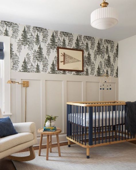 Baby Nursery Room Ideas, Modern Nursery Ideas, Boy Baby Nursery, Navy Crib, Green Nursery Boy, Nursery Room Ideas, Boy Nurseries, Sophisticated Nursery, Baby Nursery Room