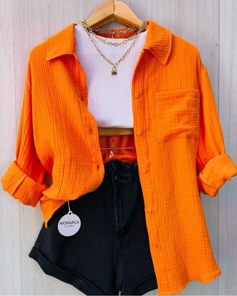 Orange Outfit Aesthetic, Flatlay Fashion, Outfits For Mexico, Academia Outfits, Casual Outfits For Teens, Orange Outfit, Everyday Fashion Outfits, Vintage Style Dresses, Casual Style Outfits