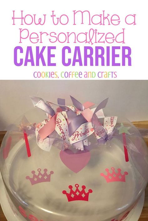 Looking for a gift idea for someone who loves to bake? I have a perfect DIY homemade gift idea- a personalized cake carrier. Buy a cake carrier from Dolalr Tree and start decorating. #Vinyl #DIY #Homemade #CricutMade #personalized #DollarTree #DollarStore #WeddingGift #SVG #ChristmasGift #BirthdayGift #Baker #Monogram Projects With Yarn, Cake Carrier, Tree Cake, Tree Cakes, Gift Of Time, My Niece, Personalized Clothes, Diy Homemade, Craft Blog