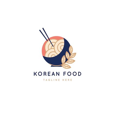 Hand drawn korean food logo design | Premium Vector #Freepik #vector #personal-logo #flat-logo #hand-drawn-logo #logo