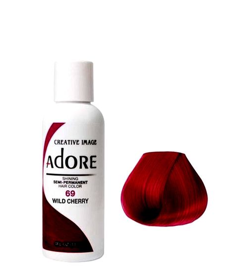 Adore Semi Permanent Haircolor Ounce Cherry Wild Cherry Hair Color, Cherry Whip, Adore Semi Permanent Hair Color, Adore Hair Dye, Dark Red Hair Color, Hair Stripes, Cherry Hair Colors, Funny Lockscreen, Semi Permanent Hair Dye