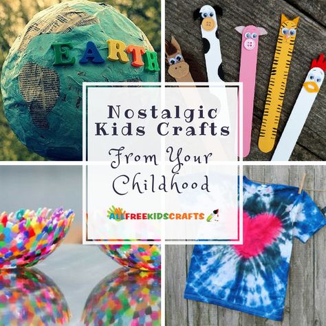 Take a trip down memory lane with one of these 50+ Nostalgic Easy Kids Crafts from your Childhood. Your kids will love these blast-from-the-past crafts! 90s Arts And Crafts, Old Fashioned Crafts For Kids, Blast From The Past Crafts, Retro Crafts For Kids, 80s Crafts For Kids, 90s Crafts For Kids, Groovy Crafts For Kids, Edible Kids Crafts, Melted Bead Crafts