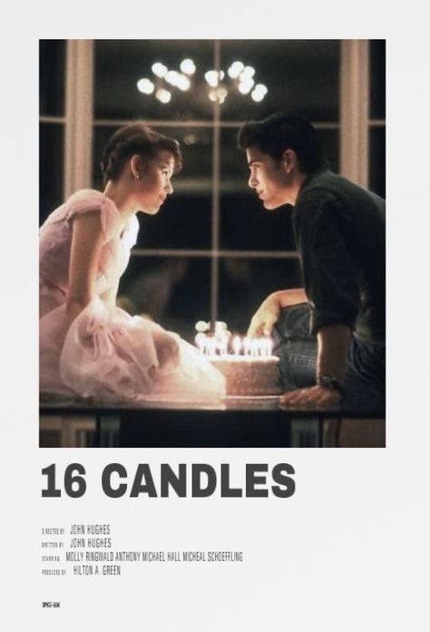 Movies Minimalist Poster, 80s Alternative, Movies Minimalist, 16 Candles, Sixteen Candles, Minimalist Movie Posters, Filmy Vintage, Movie Card, Movies Comedy