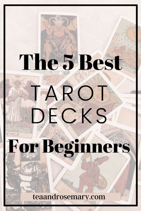 My favorite 5 Tarot decks and Tarot cards for beginners! #tarot #tarotcards #tarotforbeginners Best Tarot Decks, Beginners Tarot, Witches Tarot Deck, Tarot Business, Biddy Tarot, Tarot Reading Spreads, Unique Tarot Decks, Tarot Cards For Beginners, Tarot Guide