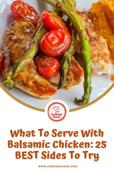 What To Serve With Balsamic Chicken: 25 BEST Sides To Try!🍴 Sides For Balsamic Chicken, Chicken Sides, Roasted Pear Salad, Lemon Basil Pasta, Basil Pasta Salad, Best Sides, Sides For Chicken, Green Beans With Bacon, Roasted Pear