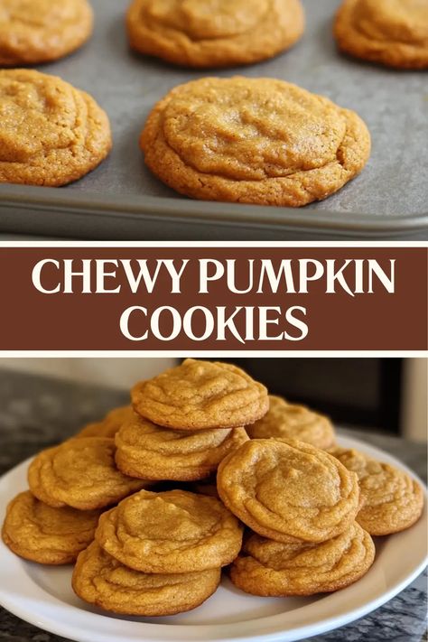 These Chewy Pumpkin Cookies are irresistibly soft and packed with cozy spices like cinnamon and nutmeg. Perfect for fall gatherings or a simple afternoon treat! Easy to make with basic ingredients and a quick bake time. Don’t miss out—make a batch and bring the flavors of autumn to your kitchen. Save this recipe for later! 🍪🍁 Nutmeg Cookies, Easy Pumpkin Cookies, Chewy Pumpkin Cookies, Pumpkin Cookies Easy, Walnut Cookies, Fall Spices, Fall Treats, Pumpkin Cookies, Easy Pumpkin