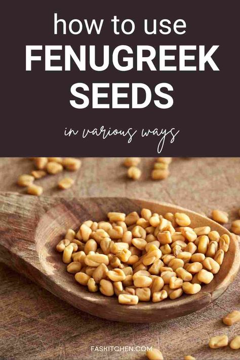 A Pinterest pin featuring a collection of fenugreek seeds with simple and informative text. The image showcases the nutritional benefits, versatile uses, and tips on buying and storing fenugreek seeds. Perfect for those interested in health and cooking tips. #FenugreekSeeds #HealthyEating #NaturalRemedies Fenugreek Seed Recipes, How To Eat Fenugreek Seeds, How To Use Fenugreek Seeds, Fenugreek Seeds Recipe, Fenugreek Recipes Cooking, Fenugreek Recipes, Fenugreek Supplement, Fenugreek Benefits, Fenugreek Seed