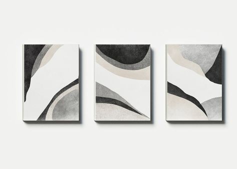 Beige And Grey Bedroom, Painting Above Bed, Art Prints Bedroom, Simple Bedroom Decor, 3 Piece Art, Prints Bedroom, Beige Wall Art, Grey Bedroom Decor, Japandi Wall Art